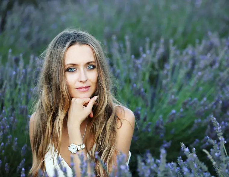 Elisha in a lavender field