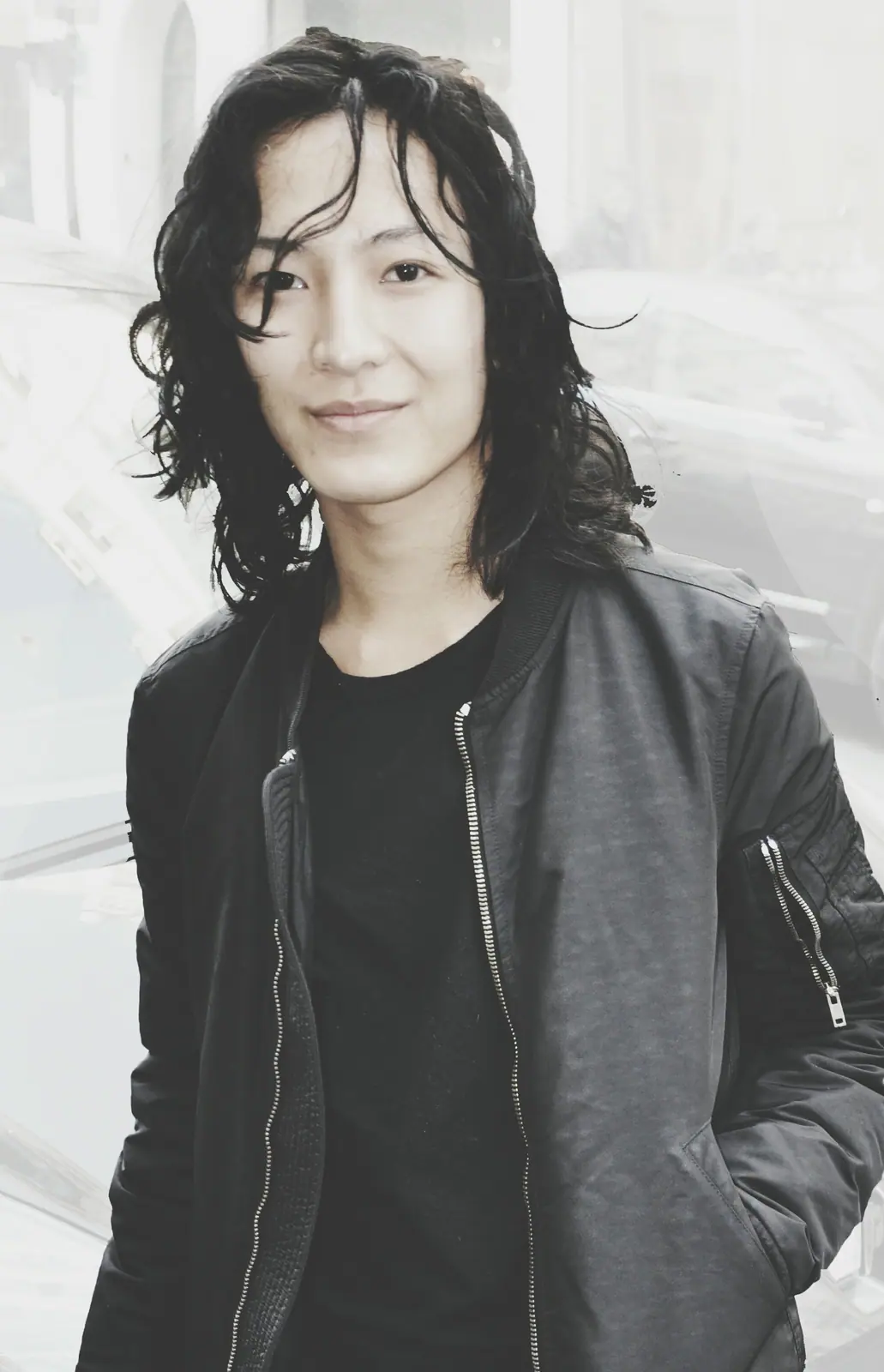 Alexander Wang, black-and-white portrait